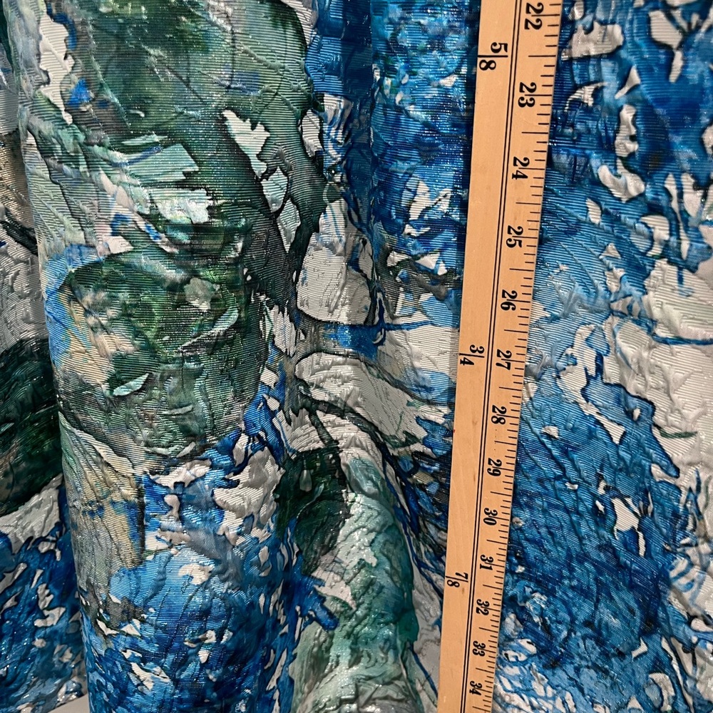 Theia Blue Metallic Cap Sleeve Fit‎ and Flare Dress Sz. 12 - Picture 11 of 11